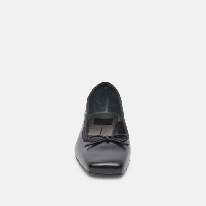 Dolce Vita Anisa Ballet Flats Black Leather Women Flats and Loafers