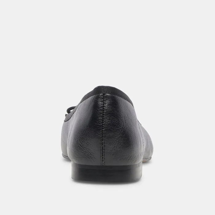 Dolce Vita Anisa Ballet Flats Black Leather Women Flats and Loafers
