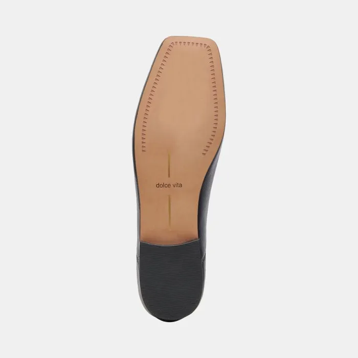 Dolce Vita Anisa Ballet Flats Black Leather Women Flats and Loafers