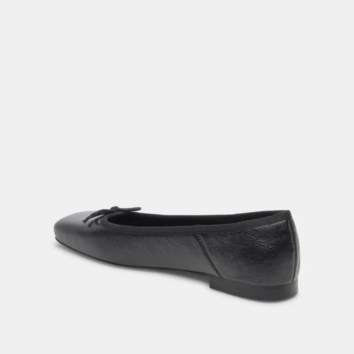 Dolce Vita Anisa Ballet Flats Black Leather Women Flats and Loafers