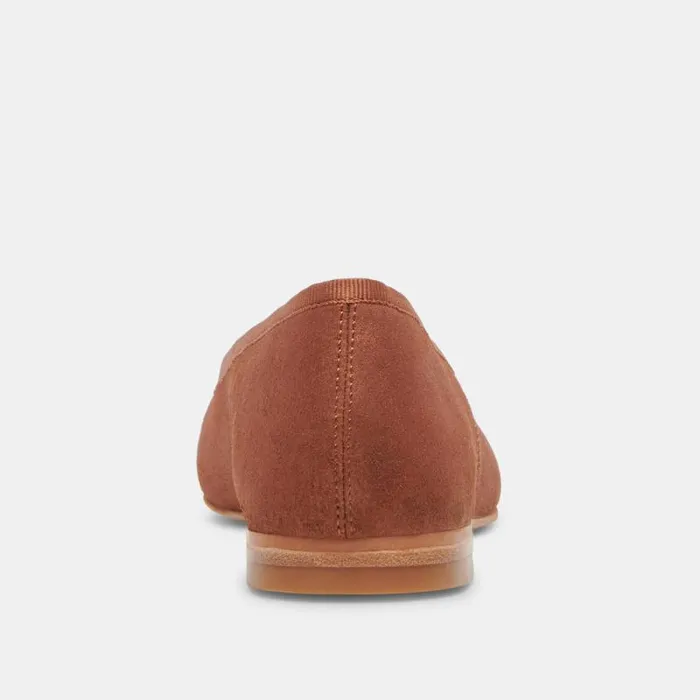 Dolce Vita Anisa Wide Ballet Flats Copper Metallic Suede Women Flats and Loafers