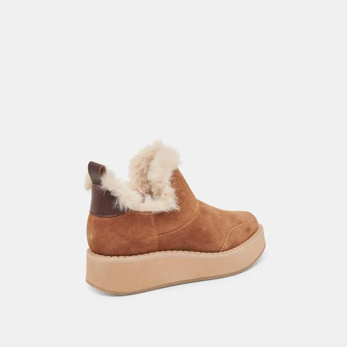 Dolce Vita Ardy Plush H2O Booties Pecan Suede Women Boots and Booties