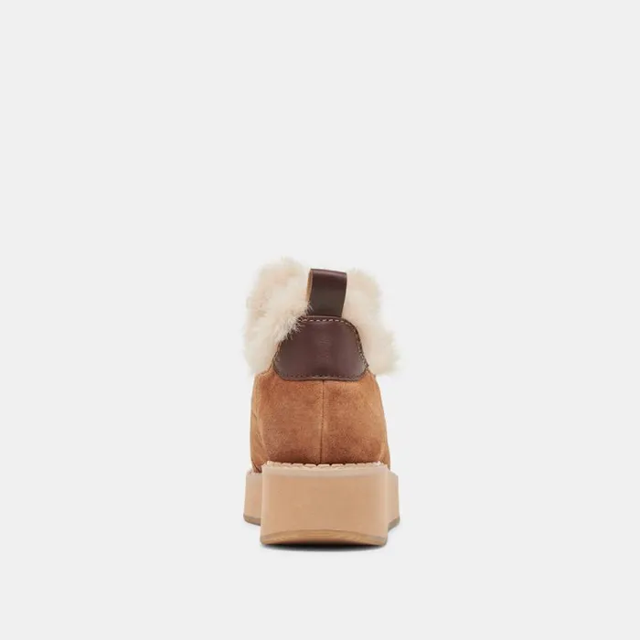 Dolce Vita Ardy Plush H2O Booties Pecan Suede Women Boots and Booties