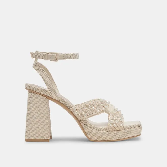 Dolce Vita Aries Pearl Heels Vanilla Pearls Women Heels