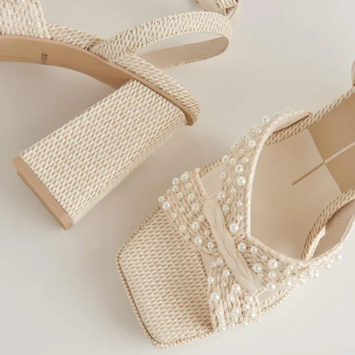 Dolce Vita Aries Pearl Heels Vanilla Pearls Women Heels