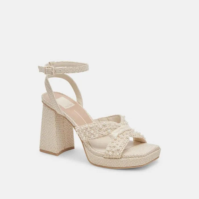 Dolce Vita Aries Pearl Heels Vanilla Pearls Women Heels