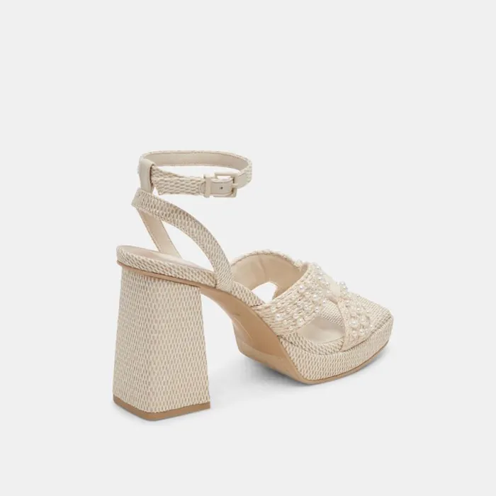 Dolce Vita Aries Pearl Heels Vanilla Pearls Women Heels