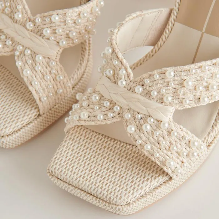Dolce Vita Aries Pearl Heels Vanilla Pearls Women Heels
