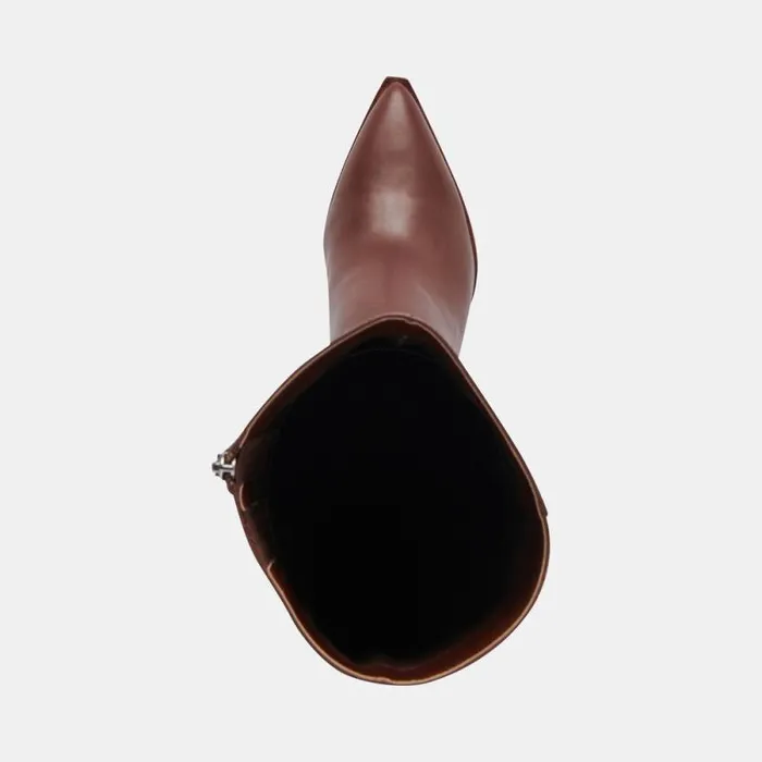 Dolce Vita Auggie Wide Calf Boots Chocolate Leather Women Boots and Booties