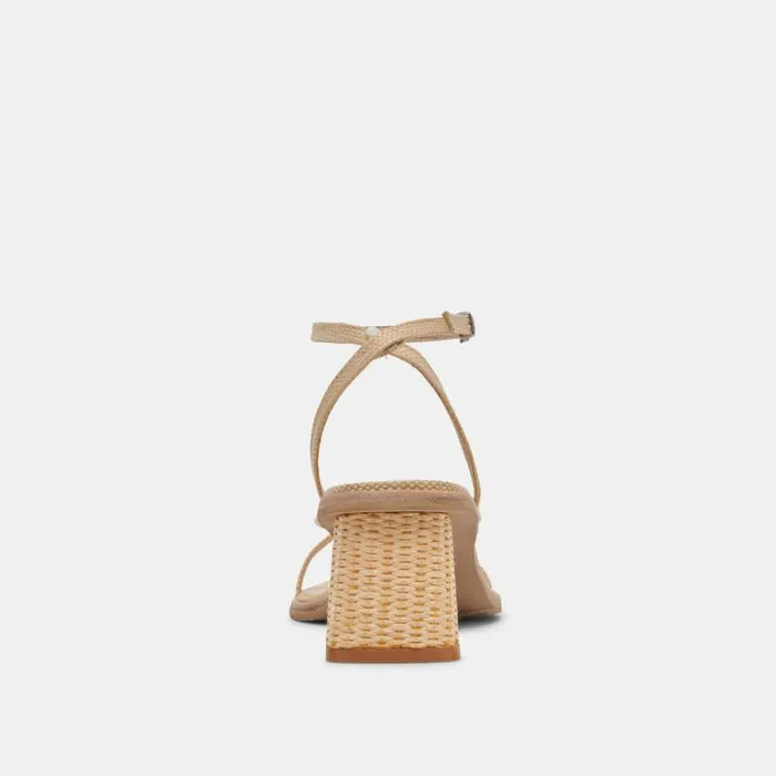 Dolce Vita Banita Sandals Lt Natural Raffia Women Heels