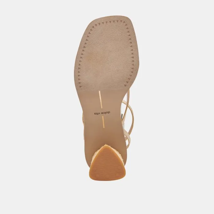 Dolce Vita Banita Sandals Lt Natural Raffia Women Heels