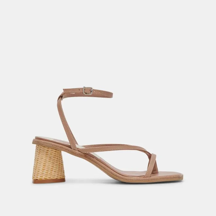 Dolce Vita Banita Wide Sandals Cafe Leather Women Sandals