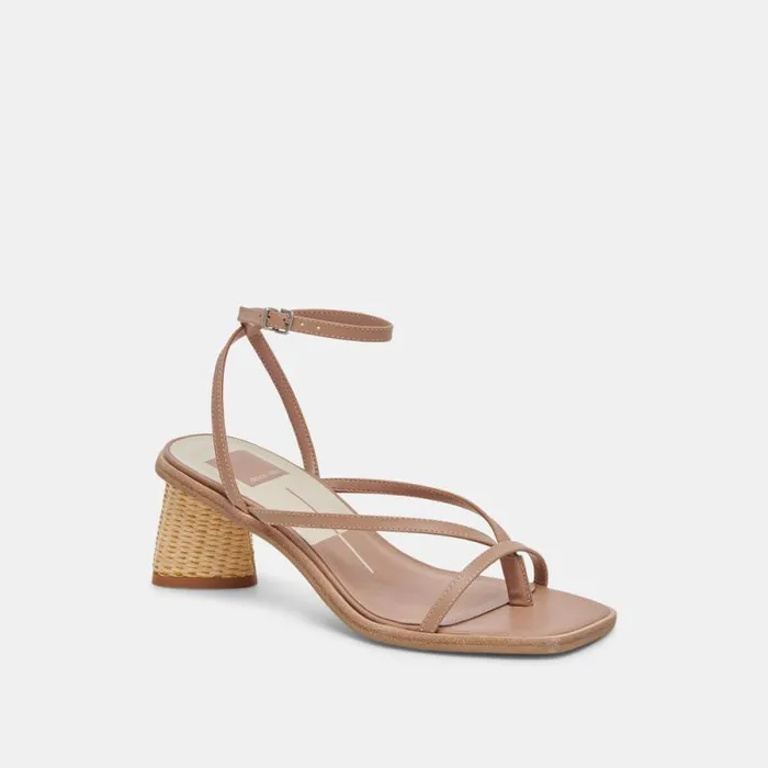 Dolce Vita Banita Wide Sandals Cafe Leather Women Sandals