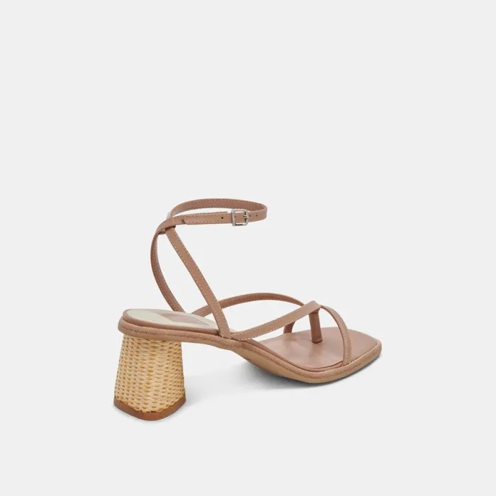 Dolce Vita Banita Wide Sandals Cafe Leather Women Sandals