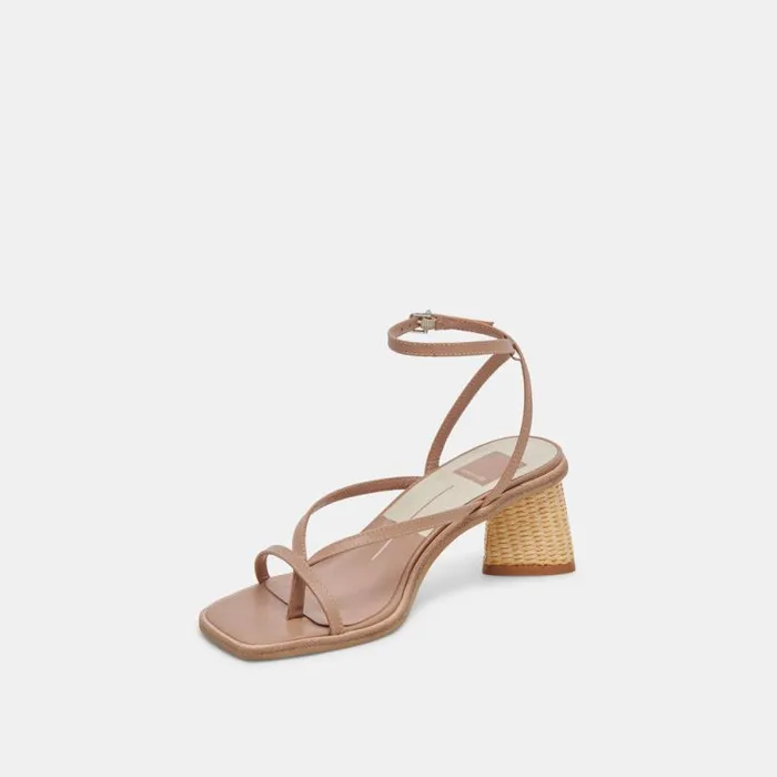 Dolce Vita Banita Wide Sandals Cafe Leather Women Sandals