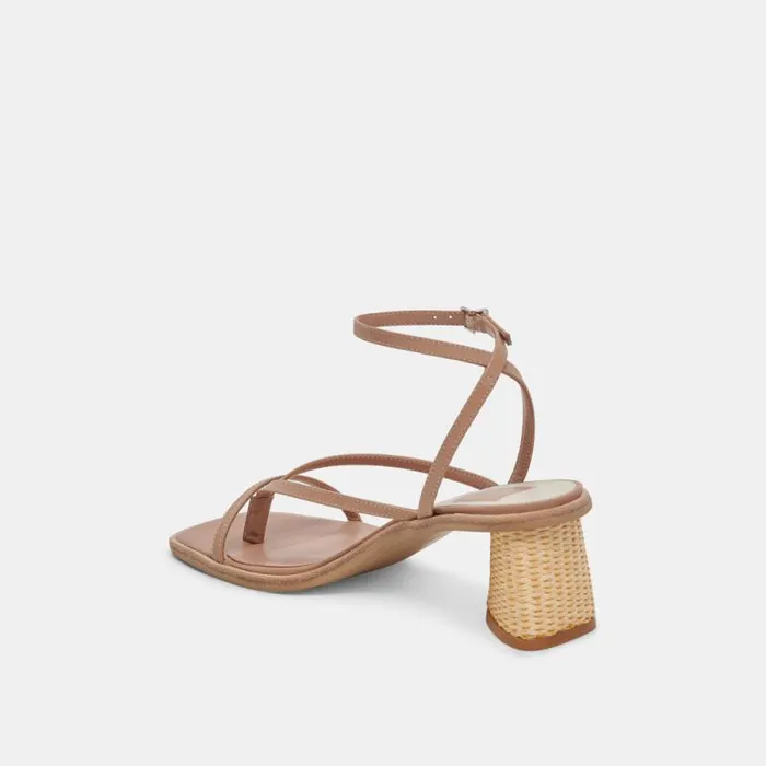 Dolce Vita Banita Wide Sandals Cafe Leather Women Sandals