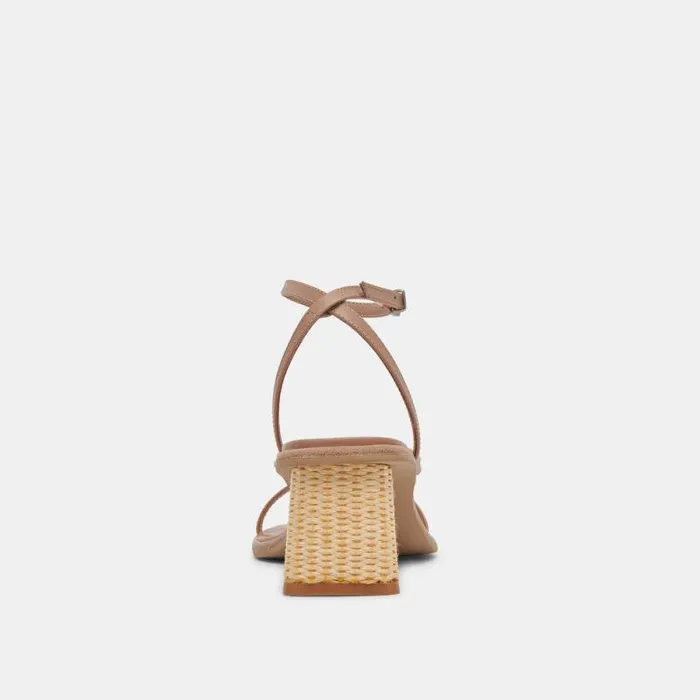Dolce Vita Banita Wide Sandals Cafe Leather Women Sandals