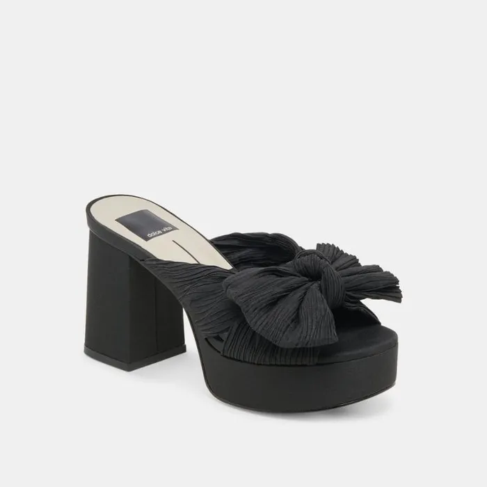 Dolce Vita Blare Heels Onyx Satin Women Heels
