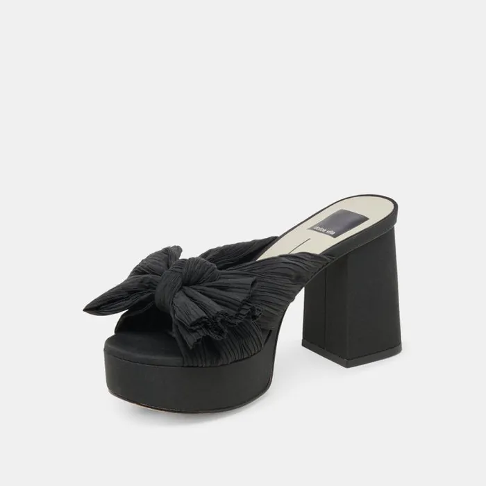 Dolce Vita Blare Heels Onyx Satin Women Heels