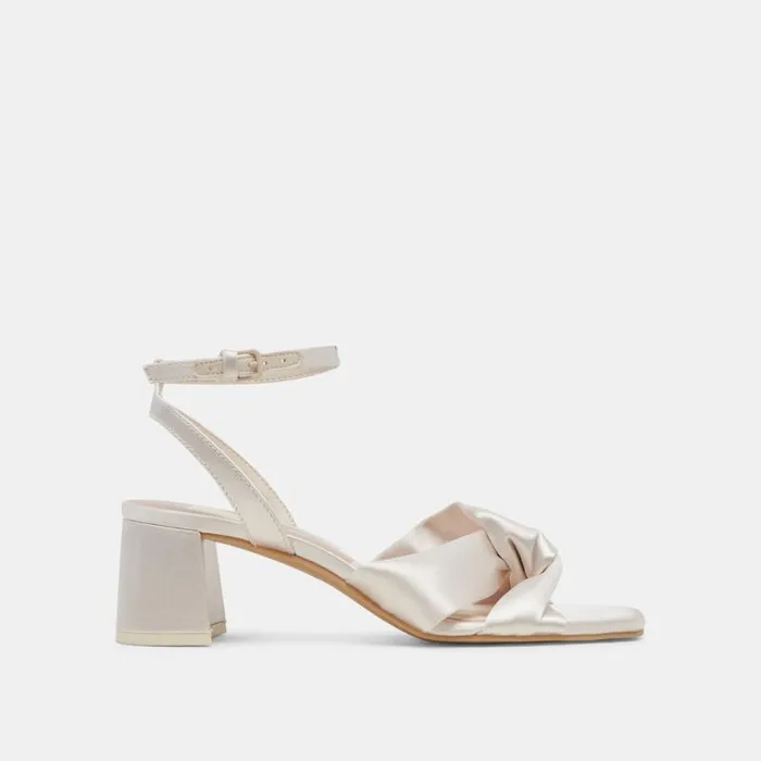 Dolce Vita Brenna Heels Ivory Satin Women Heels