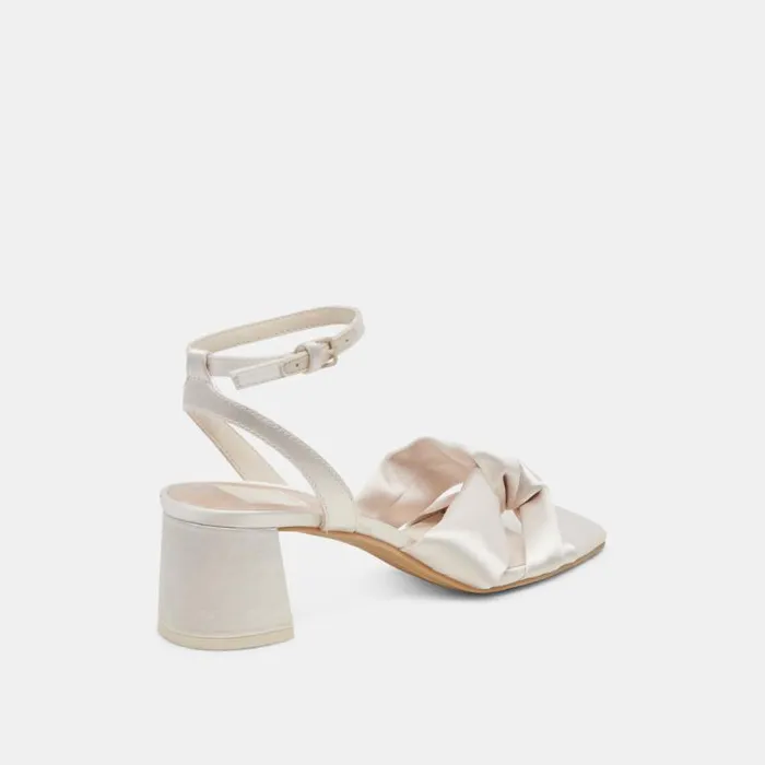 Dolce Vita Brenna Heels Ivory Satin Women Heels
