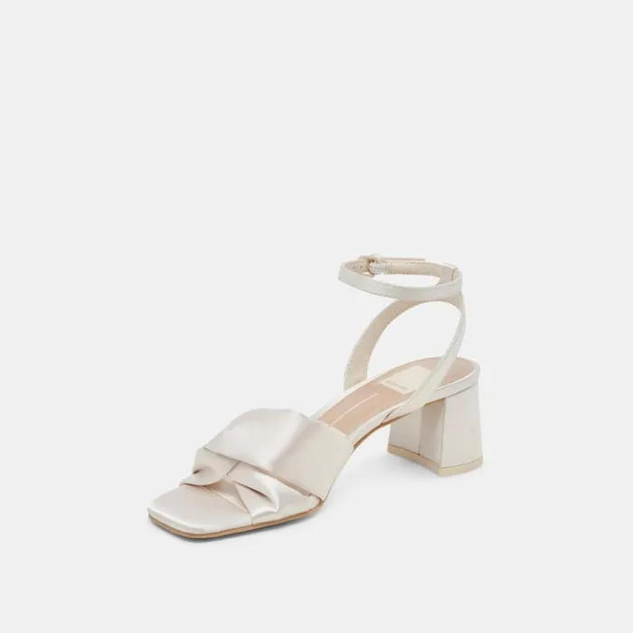 Dolce Vita Brenna Heels Ivory Satin Women Heels