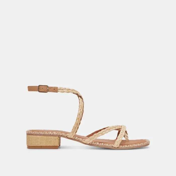 Dolce Vita Brinn Sandals Lt Natural Raffia Women Sandals