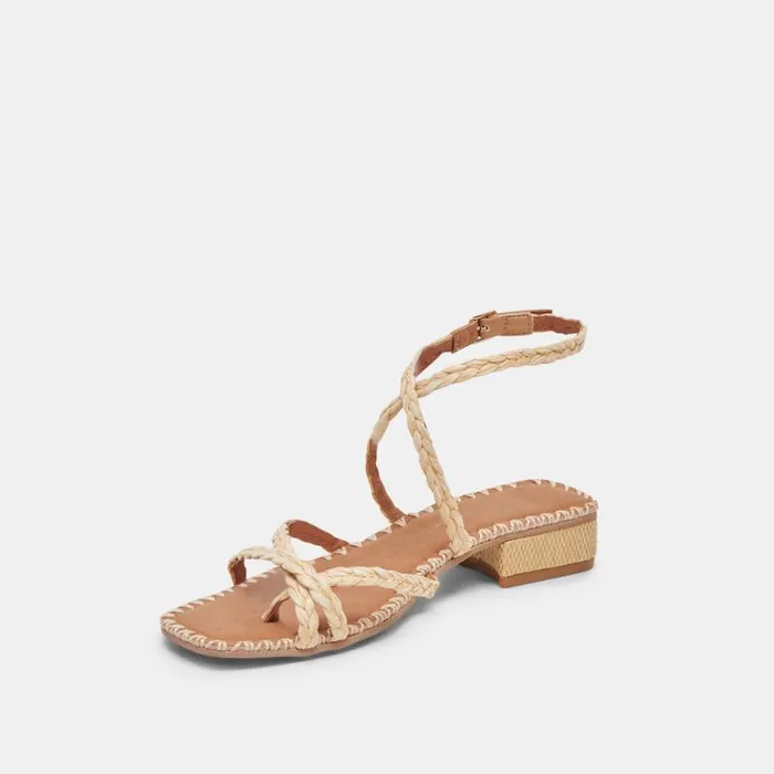 Dolce Vita Brinn Sandals Lt Natural Raffia Women Sandals