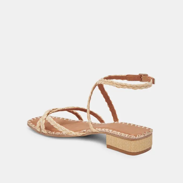 Dolce Vita Brinn Sandals Lt Natural Raffia Women Sandals