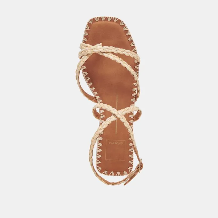 Dolce Vita Brinn Sandals Lt Natural Raffia Women Sandals