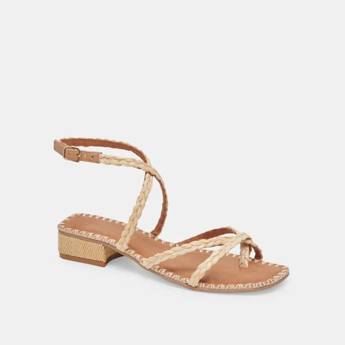 Dolce Vita Brinn Sandals Lt Natural Raffia Women Sandals