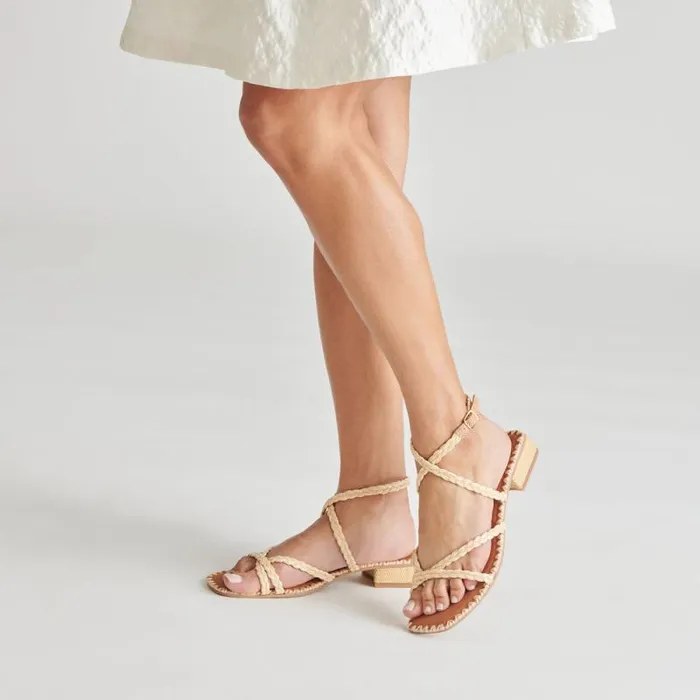 Dolce Vita Brinn Sandals Lt Natural Raffia Women Sandals