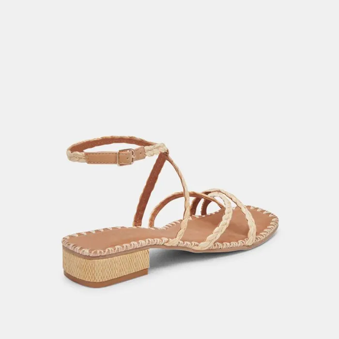 Dolce Vita Brinn Sandals Lt Natural Raffia Women Sandals