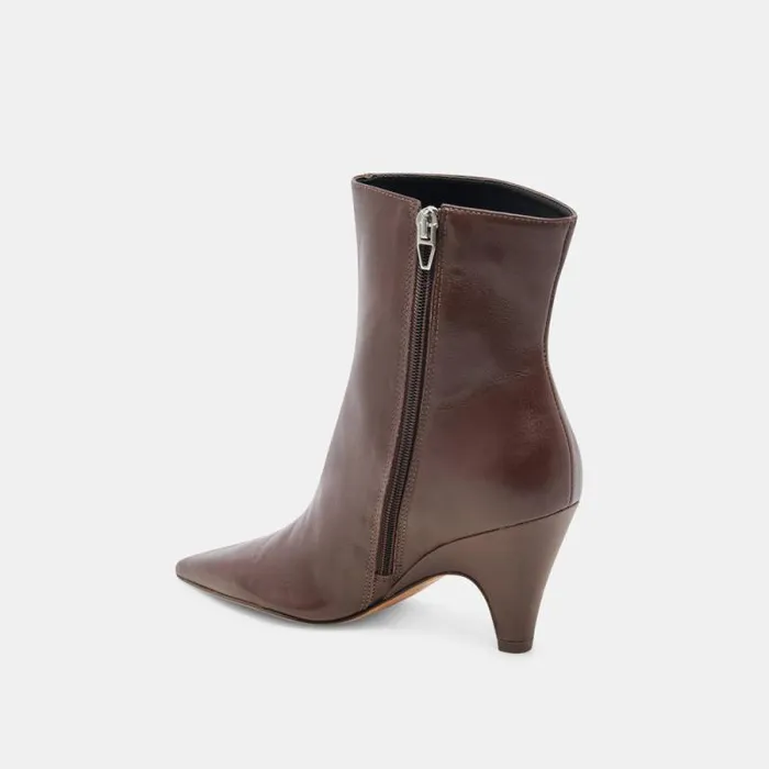 Dolce Vita Calico Booties Mahogany Leather Women Boots and Booties