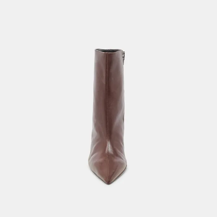 Dolce Vita Calico Booties Mahogany Leather Women Boots and Booties