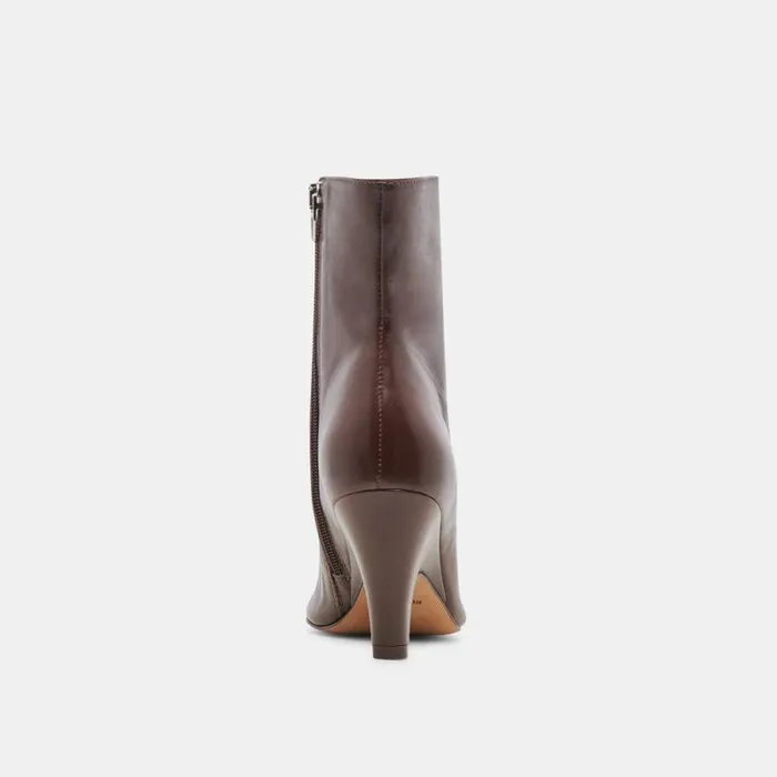 Dolce Vita Calico Booties Mahogany Leather Women Boots and Booties