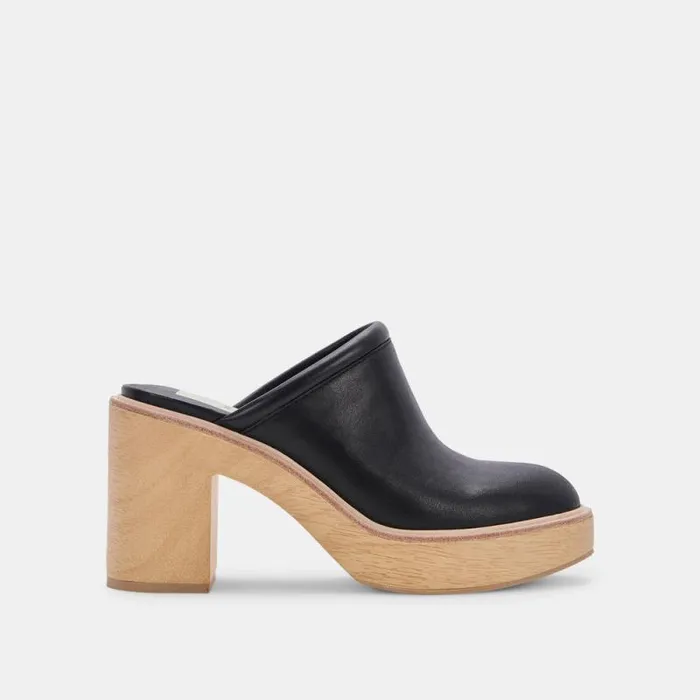 Dolce Vita Camdin Heels Black Leather Women Heels