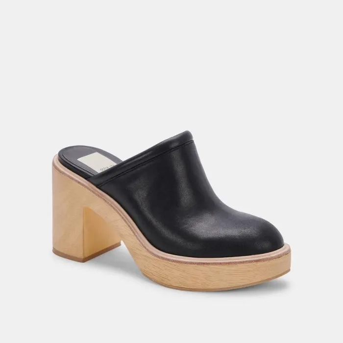 Dolce Vita Camdin Heels Black Leather Women Heels