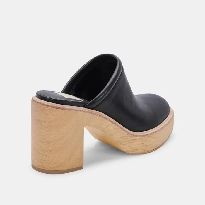 Dolce Vita Camdin Heels Black Leather Women Heels