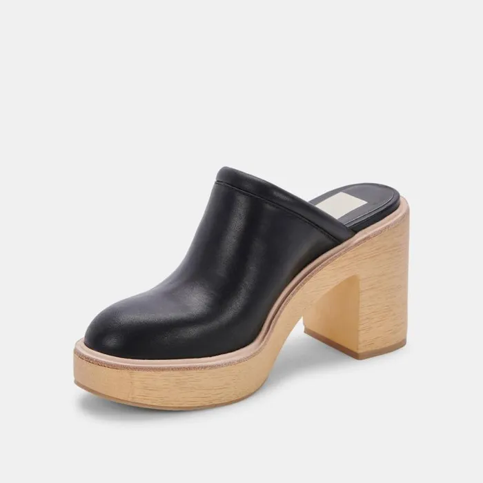 Dolce Vita Camdin Heels Black Leather Women Heels