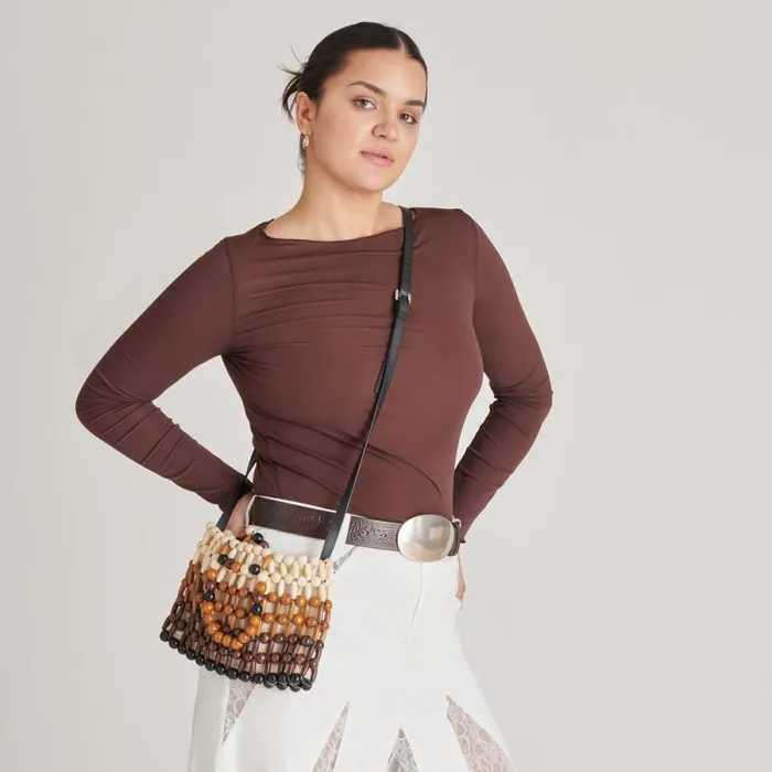 Dolce Vita Caroline Handbag Natural Multi Wood Women Handbags
