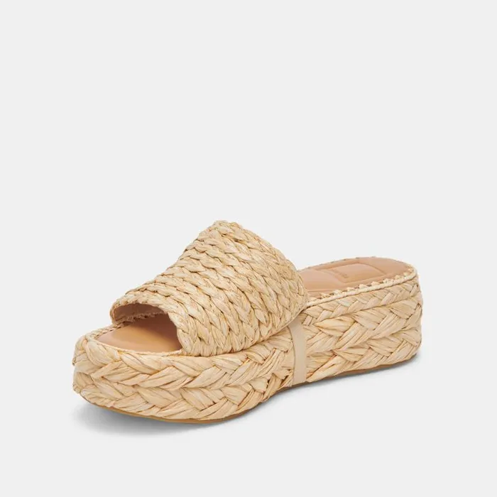 Dolce Vita Chavi Sandals Lt Natural Raffia Women Sandals