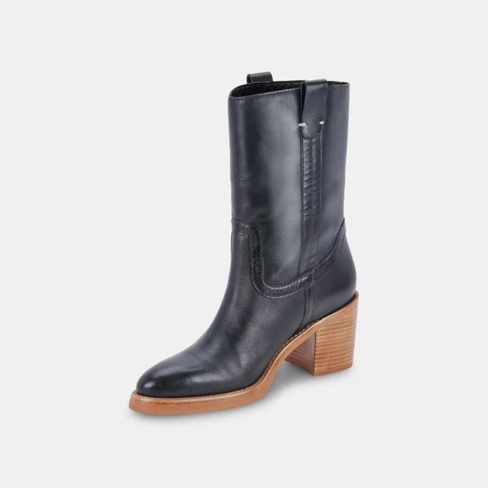 Dolce Vita Colete Boots Black Leather Women Boots and Booties