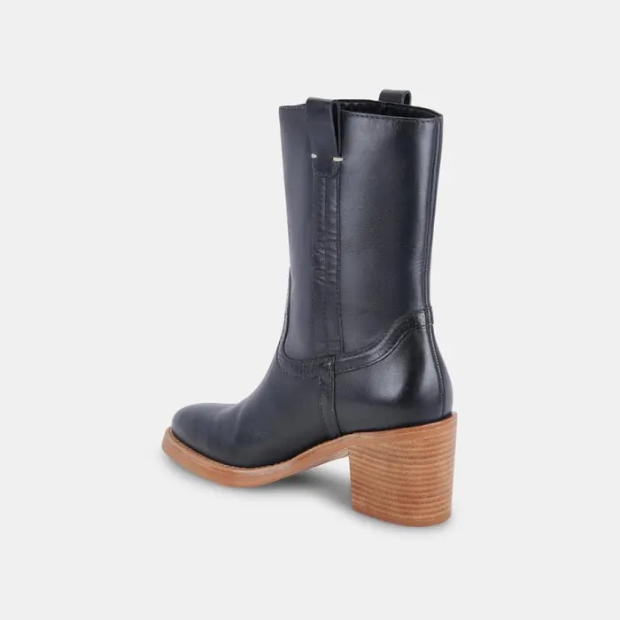Dolce Vita Colete Boots Black Leather Women Boots and Booties