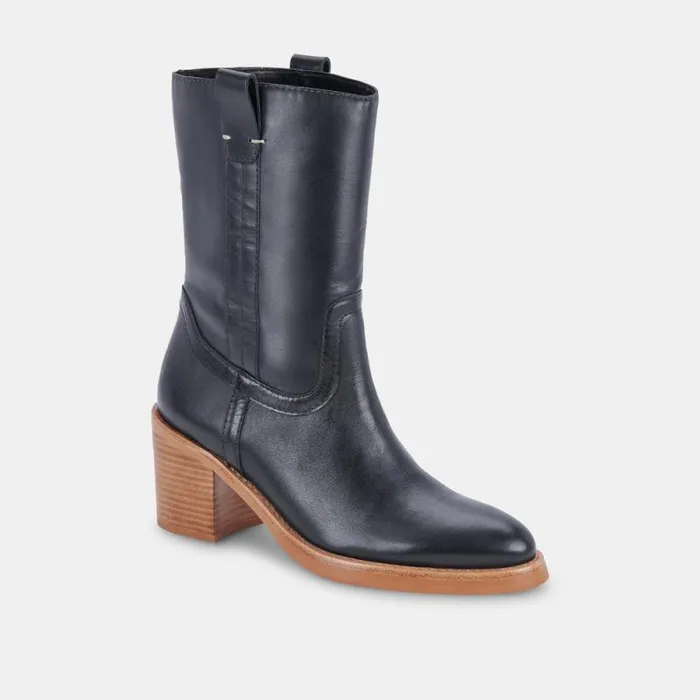 Dolce Vita Colete Boots Black Leather Women Boots and Booties