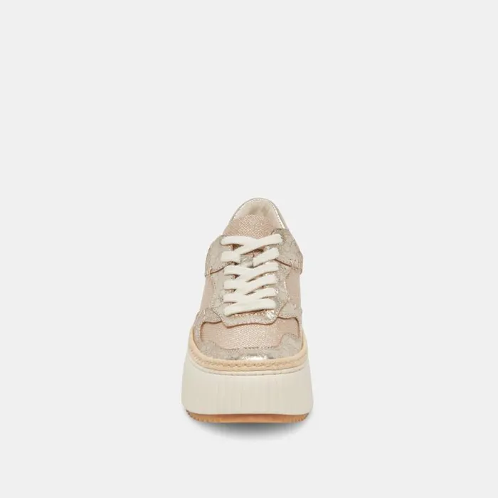 Dolce Vita Dandi Sneakers Light Gold Woven Women Sneakers