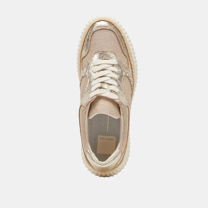 Dolce Vita Dandi Sneakers Light Gold Woven Women Sneakers