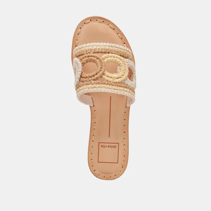Dolce Vita Dany Sandals Natural Multi Raffia Women Sandals