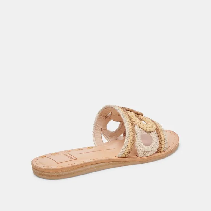 Dolce Vita Dany Sandals Natural Multi Raffia Women Sandals