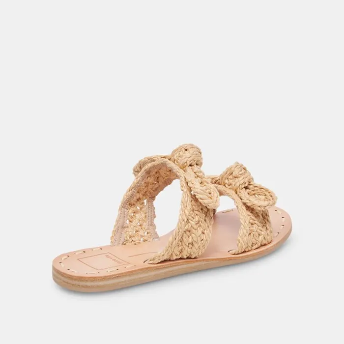 Dolce Vita Dinah Wide Sandals Lt Natural Raffia Women Sandals
